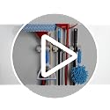 Broom and Mop Holder Wall Mount Garage Organizer with 5 Slots and 6 Hooks
