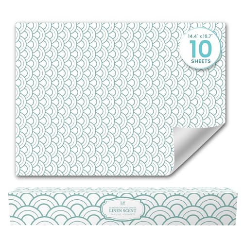 Fresh Linen Scented Drawer Liners - 10 Large Non-Adhesive Paper Sheets