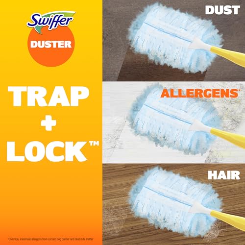 Disposable Duster Refills with Lemon Scent - Dust Trapping Cloths, 18 Pack
