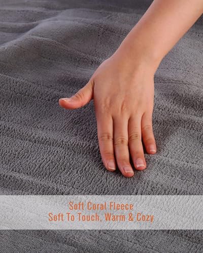 Electric Mattress Pad Queen Size - Dual Control, 4 Heating Levels