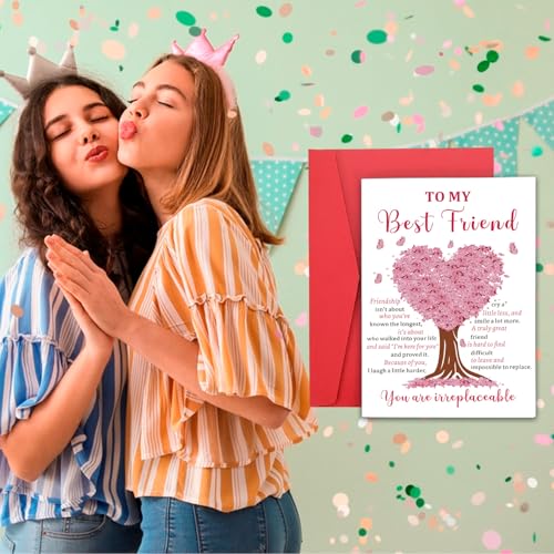 To My Best Friend Card - Friendship Card for Women | Graduation, Birthday, Valentines Gifts