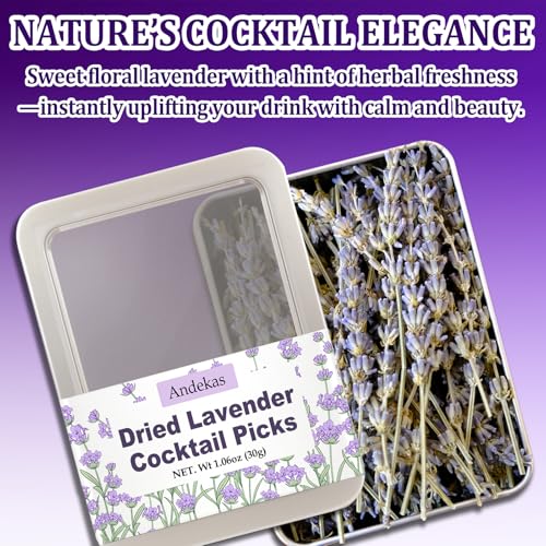 Edible Dried Lavender Sprigs for Cake Decorating & Cocktail Garnish - 110+ Natural Floral Stems