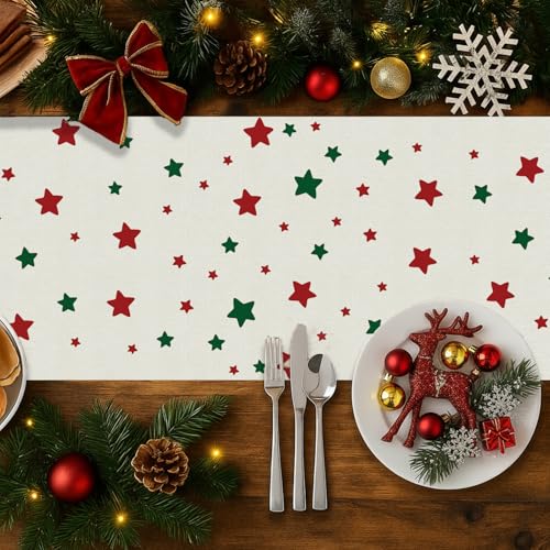 Black Santa Table Runner 13x90 Inches - African American Holiday Table Decor