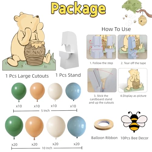 Large Character Cutout with Stand and Balloon Arch Party Decoration Kit
