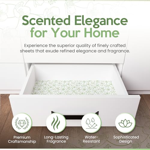 Large Lavender & Jasmine Drawer Liners - Scented Shelf & Dresser Protectors Bundle