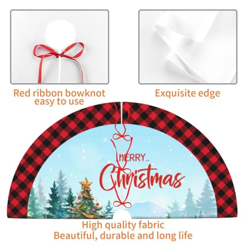 Juniissl Snowman Gnomes Christmas Tree Skirt Medium 36 Inch Holiday Decor