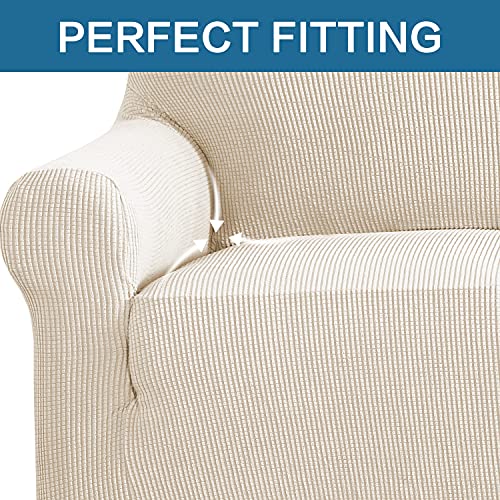 Stretch Sofa Cover for 3-Cushion Couch - Jacquard Fabric