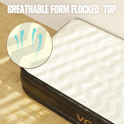 Twin Air Mattress with Built-in Pump and Foam Topper - 18 Inch