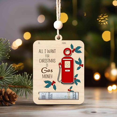 OENIZI Ta15 Cute Reindeer Money Holder Christmas Ornament - Holds Cash & Gift Cards
