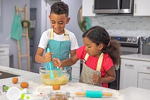 Kids Real Cooking and Baking Utensils Set with Silicone Tools