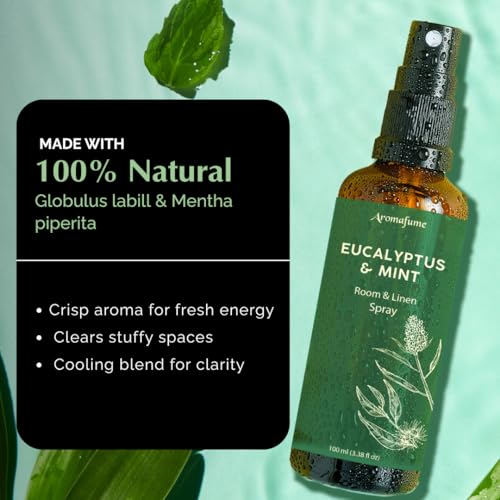 Eucalyptus and Mint Room and Linen Spray 100ml Natural Aromatherapy Mist