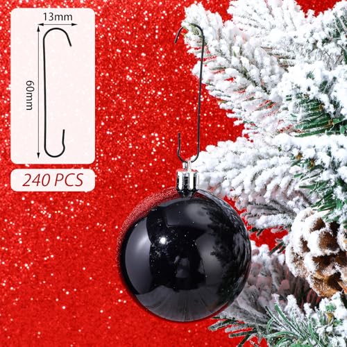 120-Piece Metal Christmas Ornament Hooks with Storage Box - C-Shape Hangers