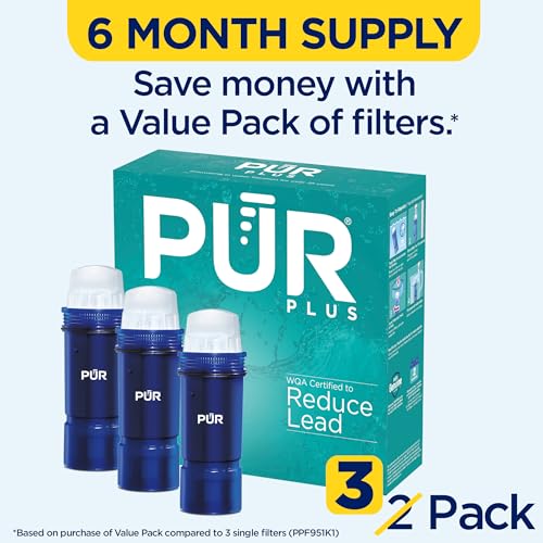 Pitcher & Dispenser Water Filter Replacement Cartridges - 3 Pack