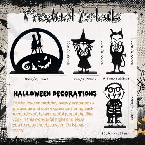 Nitemare Before Christmas Halloween Wooden Table Centerpieces – 4 Pack