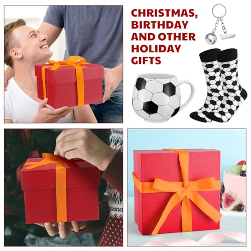 Soccer Gifts Set - Ceramic Mug, Crew Socks & Keychain for Soccer Fans - Christmas & Birthday Gift