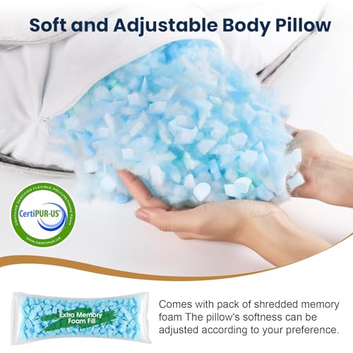 C Shaped Body Pillow for Side Sleepers - Ergonomic Memory Foam