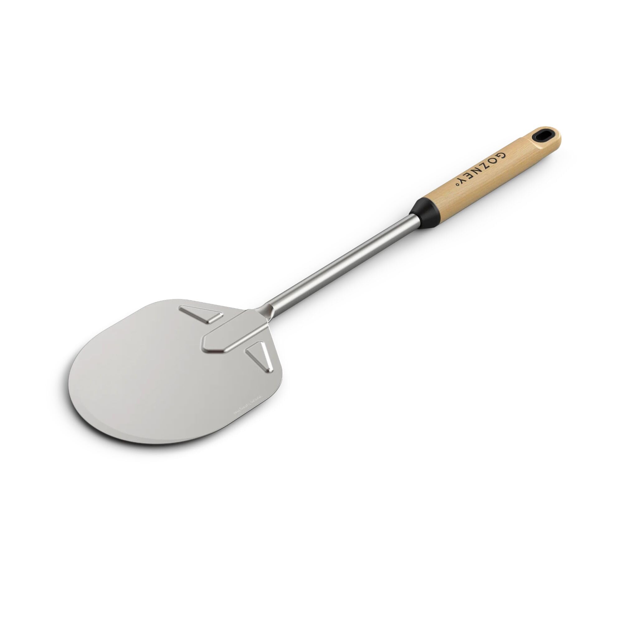 Gozney Venture Turning Peel for Portable Tread Pizza Oven, 25.25" Long with a 6" Wide Stainless Steel Blade and a Beech Wood Handle