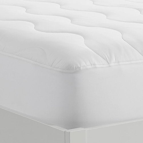 Serta Air Dry Extra Comfort Performance Fabric Quilted Mattress Pad, Cooling and Breathable Mattress Cover, Moisture Wicking Protection with 15" Deep Pocket, King, White