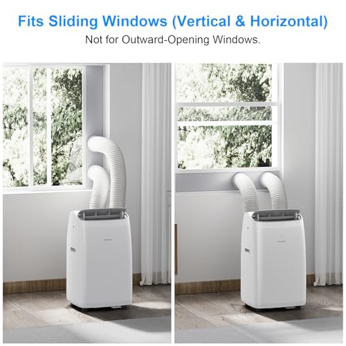 Dual Hose Portable Air Conditioner 14000 BTU DC Inverter 500 Sq.Ft.