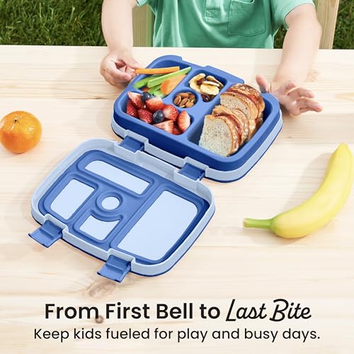 Bentgo Kids 5-Compartment Leak-Proof Bento Box - Blue