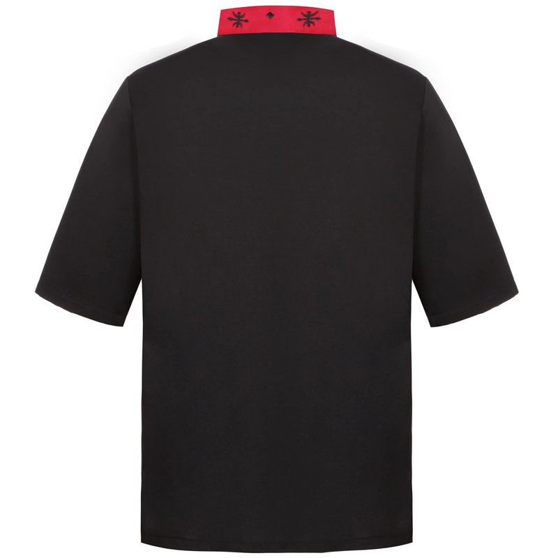 3/4 Sleeve Sushi Chef Coat Black Japanese Chef Jacket Kimono Restaurant Uniform for Men and Women S