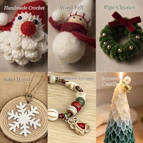 Christmas Mystery Gift Box with 6 Handmade Ornaments & Surprises