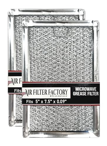 5" x 7.5" Aluminum Microwave Grease Filter with Pull Tab - 2 Pack