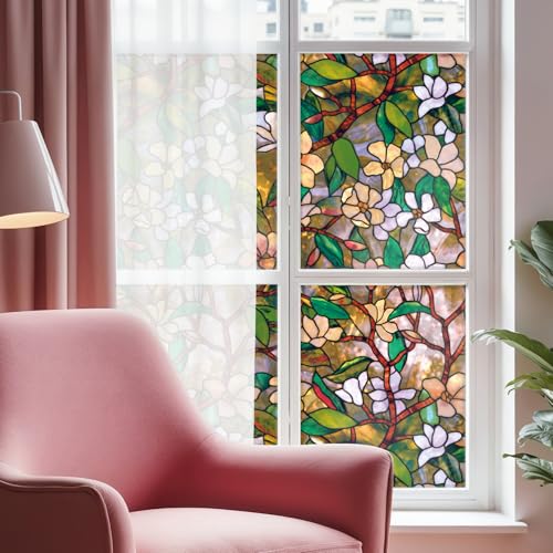 Magnolia Window Film 24" x 36" - Decorative Privacy & UV Protection