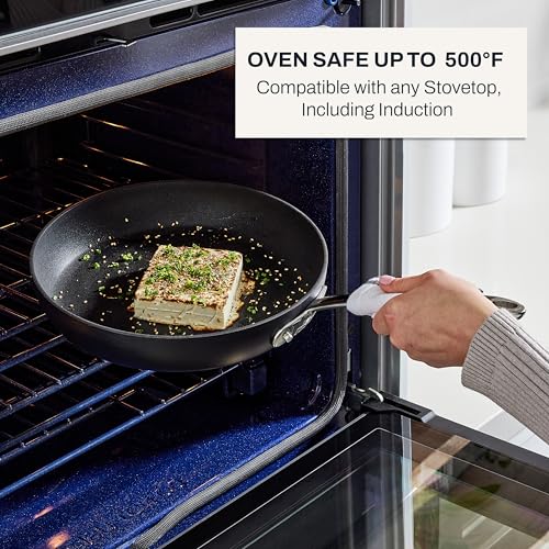 Hard Anodized Nonstick Frying Pan Set - 2 Piece (8" & 10"), Induction Safe