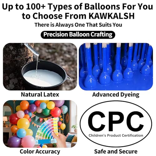 Rainbow Latex Balloons 12 Inch Assorted Colors 120 Pack for Party