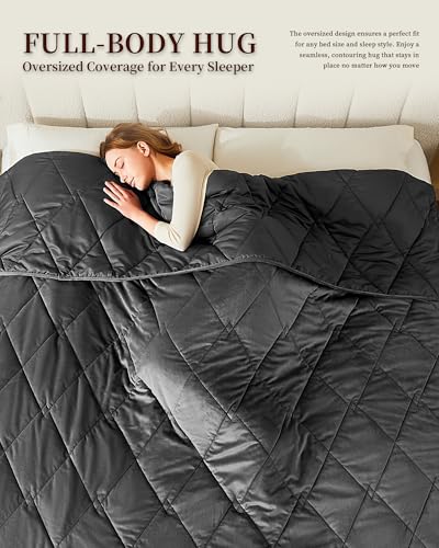 King Size Weighted Blanket 30lbs | Cooling Tencel & Velvet, 88"x104"
