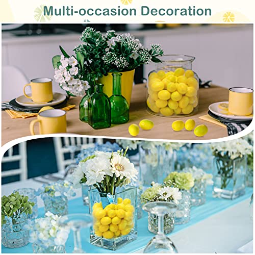 100 Pcs Artificial Faux Lemons - Realistic Yellow Fruit Decor