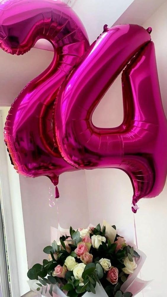 Number 0 Balloons - 40 Inch Hot Pink Birthday Decorations for All Ages | Perfect for Weddings & Baby Showers