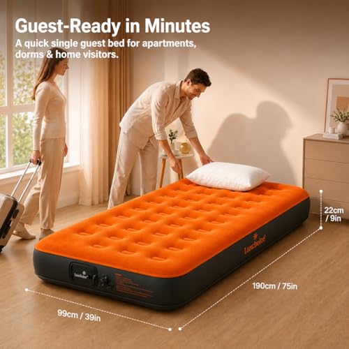 Twin Air Mattress with Built-in Rechargeable Pump - 9" Inflatable Bed