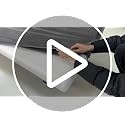 Full Size Velvet Futon Cover - Stretch Armless Sofa Protector, Gray