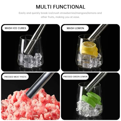 Stainless Steel Cocktail Muddler for Mojitos Old Fashioneds Bar Tools