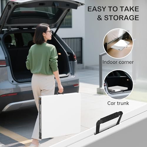 6-Foot Folding Table 2-Pack, Heavy Duty Portable Fold-in-Half Utility Table