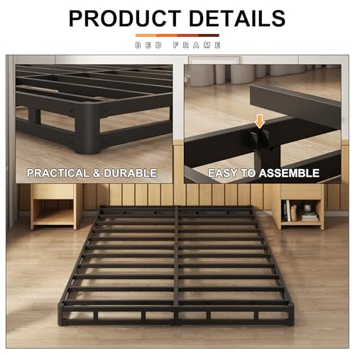 5 Inch Low Profile Queen Box Spring Heavy Duty Metal Mattress Foundation