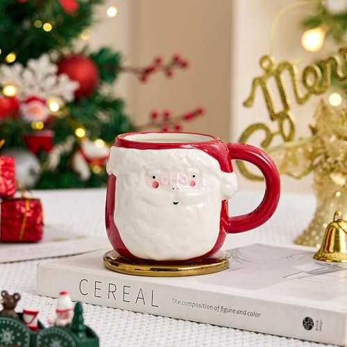Snuut Santa Claus 12 oz Christmas Mug – Holiday Gift Coffee Cup, Casual