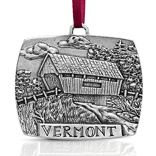 DANFORTH Covered Bridge Ornament | Pewter Handcrafted in USA