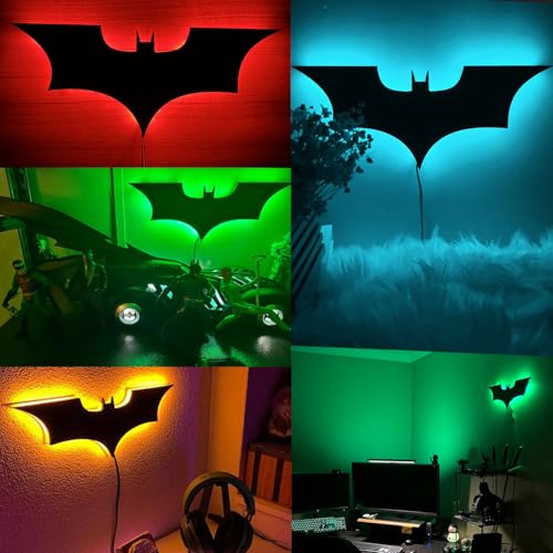 Bat Neon Sign LED Lamp 16 Colors – Adjustable Brightness, Battery-Free Night Light