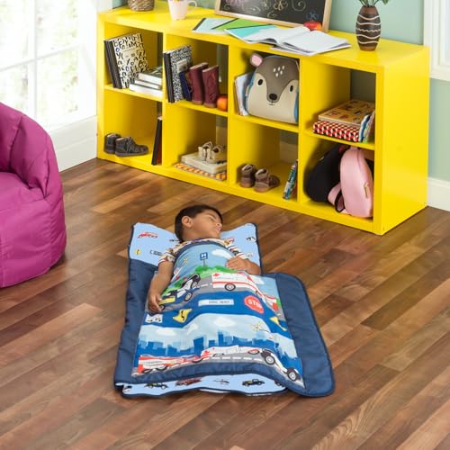 Everyday Kids Toddler Nap Mat with Removable Pillow - Fire & Police Rescue