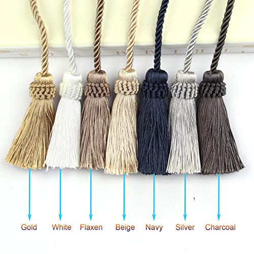 Handmade Tassel Curtain Tiebacks - Adjustable Woven Rope Holdbacks