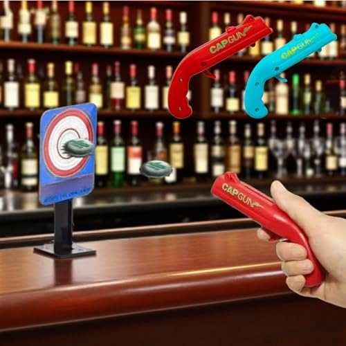 Cloud Zion Gun-Shaped Beer Bottle Opener - Fun Camping & Party Tool (Black, Red, Gray, 1)