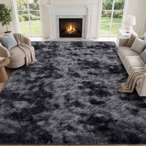 8x10 Fluffy Soft Shag Area Rug - Non-Slip Plush High Pile Indoor Carpet