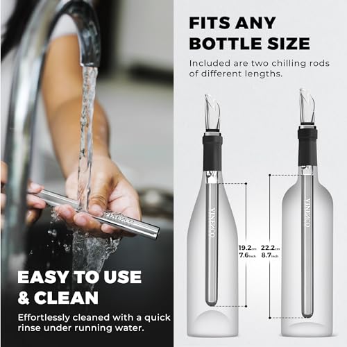 7-in-1 Wine Chiller Stick Set with Aerator, Pourer, and Vacuum Pump