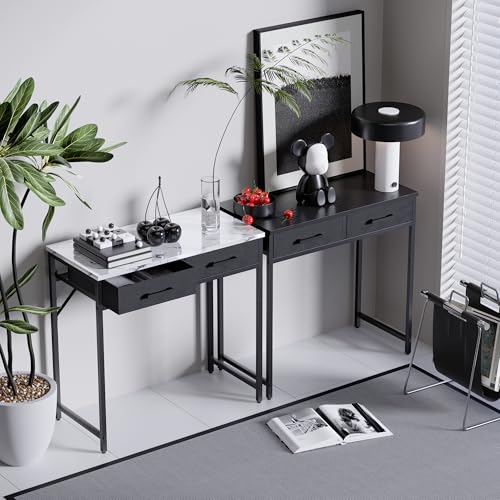 32-Inch Small Computer Desk with 2 Drawers - Compact Home Office Desk