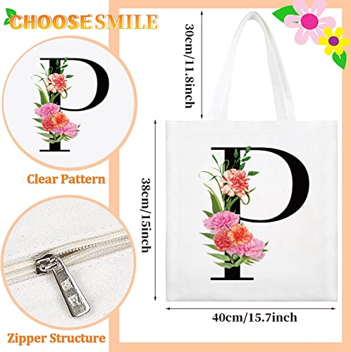 Personalized Letter Initial Canvas Tote Bag for Gifts - Sanuurfky Xin-p