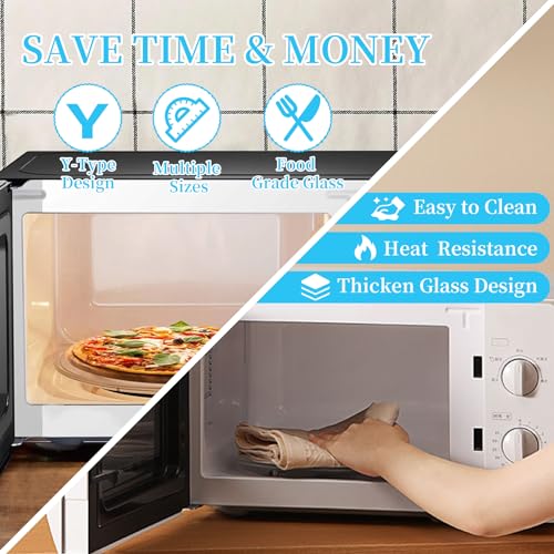 12-Inch Microwave Turntable Glass Plate Replacement with 3-Notch Coupler