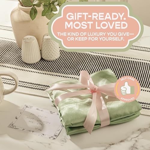 BLISSFORD Satin Pillowcase Set of 2 - Standard Size with Hidden Zipper
